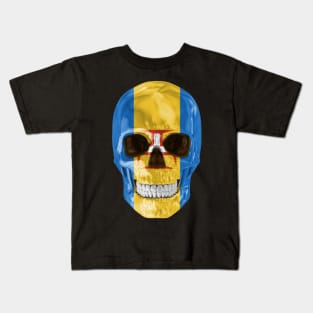 Madeira Flag Skull - Gift for Madeiran With Roots From Madeira Kids T-Shirt